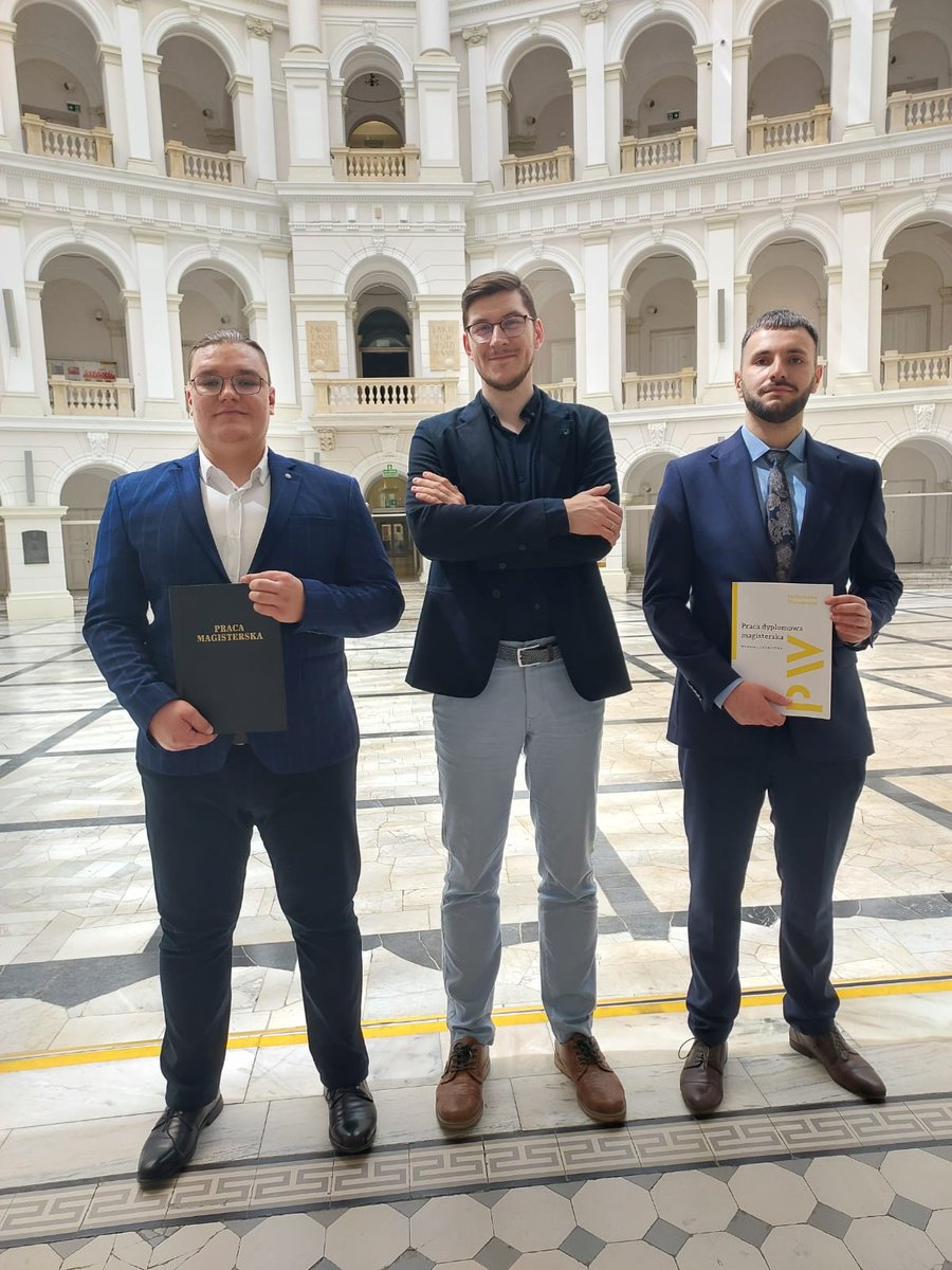 Artur Kasprzak (@kasprzak_wut) on Twitter photo Congratulations to Krzysztof and Łukasz on successfully defending their master #theses yesterday! 👏👏🥳🥳Fantastic works and well deserved top grades!👨🎓👨🎓
<a href="/PW_edu/">Politechnika Warszawska</a> <a href="/wch_pw/">Wydział Chemiczny PW</a> <a href="/MNiSW_GOV__PL/">Ministerstwo Nauki i Szkolnictwa Wyższego</a> Congratulations to Krzysztof and Łukasz on successfully defending their master #theses yesterday! 👏👏🥳🥳Fantastic works and well deserved top grades!👨🎓👨🎓
<a href="/PW_edu/">Politechnika Warszawska</a> <a href="/wch_pw/">Wydział Chemiczny PW</a> <a href="/MNiSW_GOV__PL/">Ministerstwo Nauki i Szkolnictwa Wyższego</a>