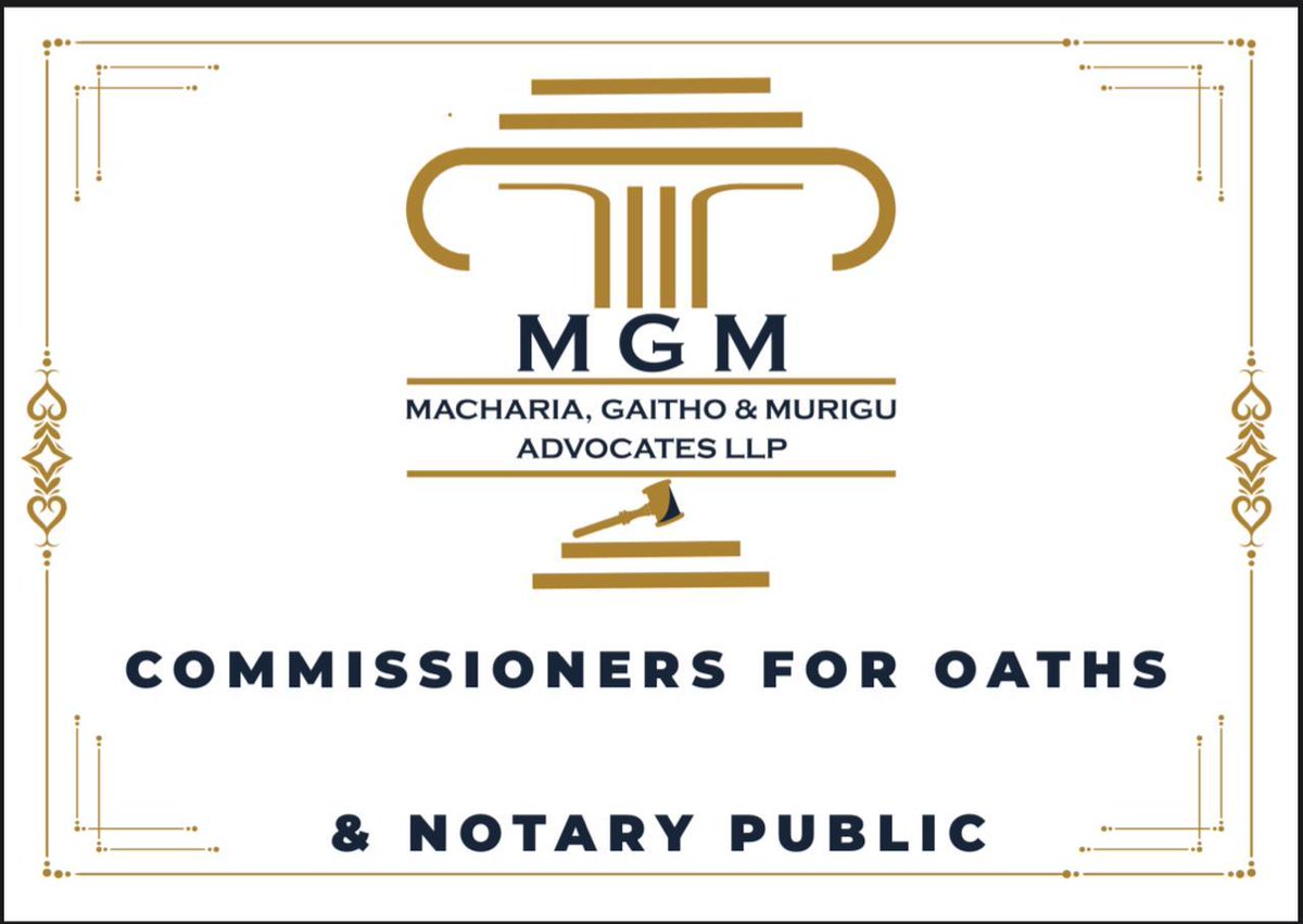 📍MACHARIA, GAITHO &amp; MURIGU ADVOCATES LLP, CONSOLIDATED BANK HOUSE,  KOINANGE STREET, 3RD FLOOR, SUITE 325 P.O. BOX 24145-00100 NAIROBI TEL: +254704259382 EMAIL: macharia@mgmadvocatesllp.co.ke mgmadvocatesllp@gmail.com litigation@mgmadvocatesllp.co.ke  mgmadvocatesllp.co.ke
