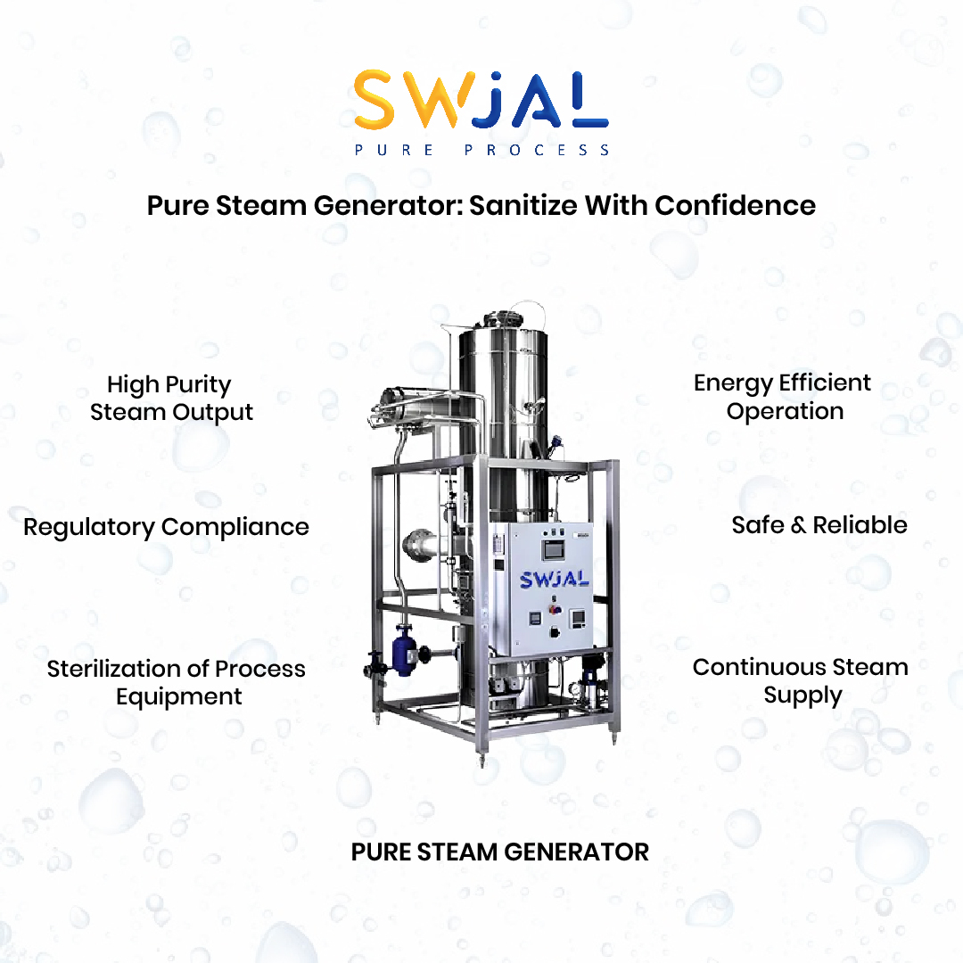 Swjalprocess's tweet image. Pure Steam Generator: Say goodbye to microbial risks in sterilization!
Pure steam is essential for sterilization and clean-in-place (CIP) processes in GMP environments. 
Swjal Process ensures pyrogen-free steam generation, with full validation support.
#PureSteam #SwjalProcess