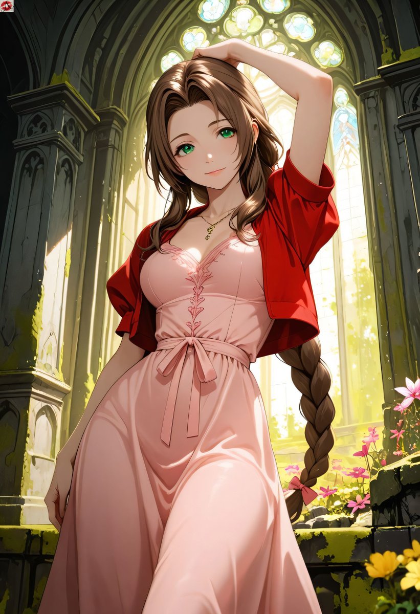 msashleighrowan's tweet photo. SFW preview is live for Prayer of the Ancients 💋
#Aerith had come early to water the flowers. That’s what she told herself, at least. #FinalFantasyFriday
#AIart #AIgirl #AIArtCommuity #aiartworksgirls #AIWaifu #AIAshleigh #FF7Rebirth https://t.co/4dMkK177BV