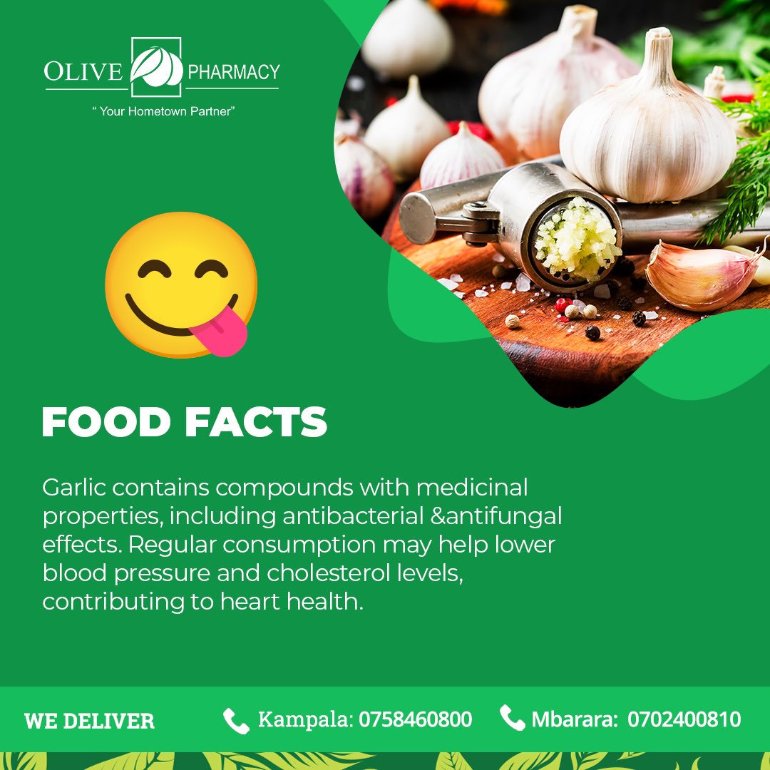 Garlic contains compounds that can fight bacteria and fungi, and it may also help lower blood pressure and cholesterol levels, which is good for heart health. #YourHometownPartner