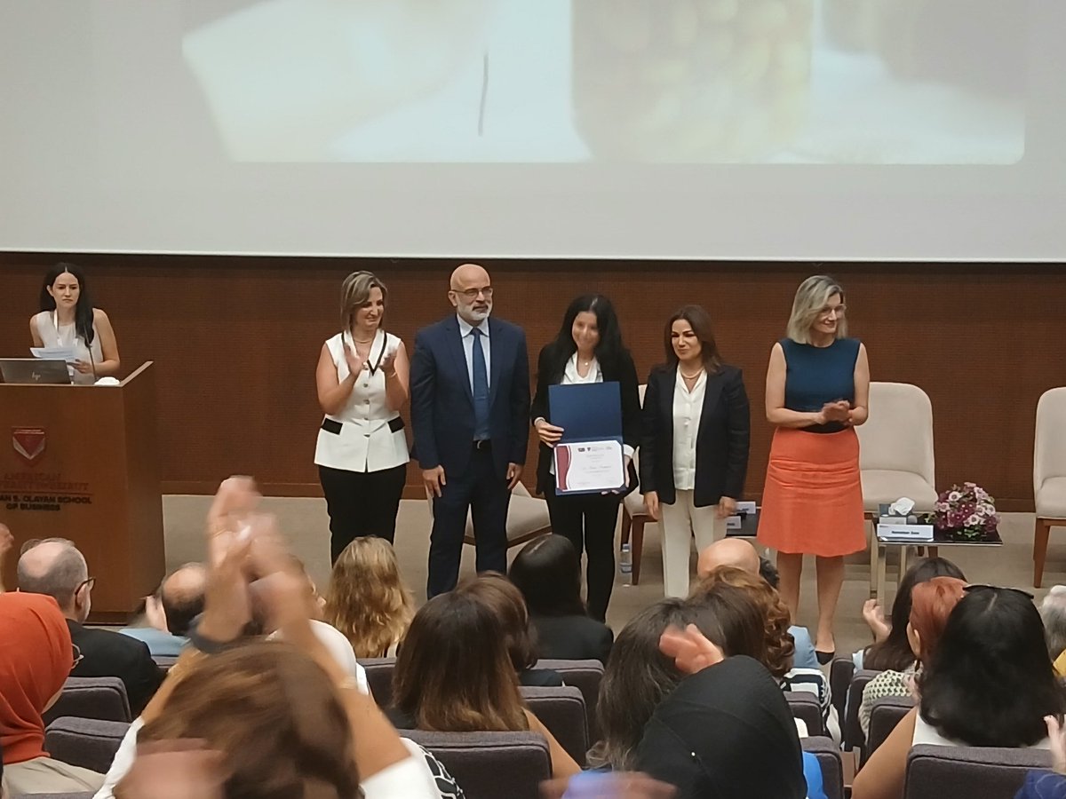 Ritachemaly's tweet photo. Impressive line of speakers at @AUBOSB bravo dr @nadakhaddajsobh for organising @AsmaZein @najat_saliba @HaneenSayed_LB , reiterating the need for quota, tackling  @LLWB_lb latest study &amp; empowering women to drive in the workforce. 
Hat off! Such efforts r so much needed! https://t.co/ei1Hnevt1i