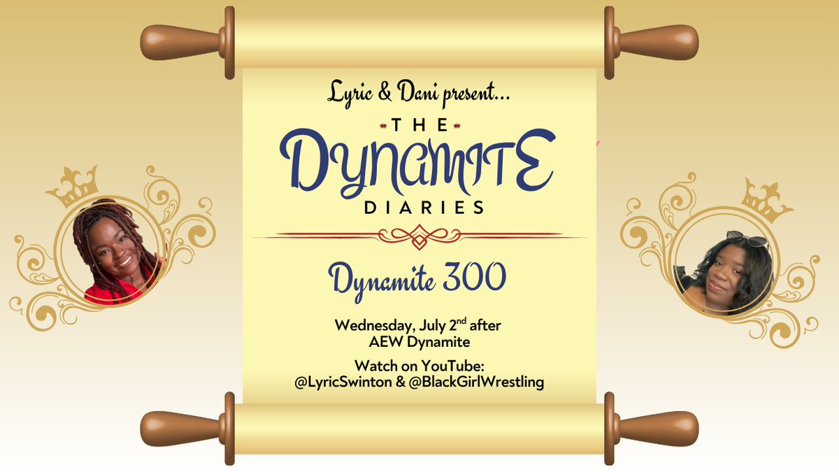 LyricWrestling's tweet photo. ICYMI This week's episode of The Dynamite Diaries is out now on YouTube! Check it out π
@danidontmiss | @BlkGrlWrestling | #AEWDynamite | #Dynamite300
π https://t.co/QrlQEZ8mGk https://t.co/NjQHNK7ZlY