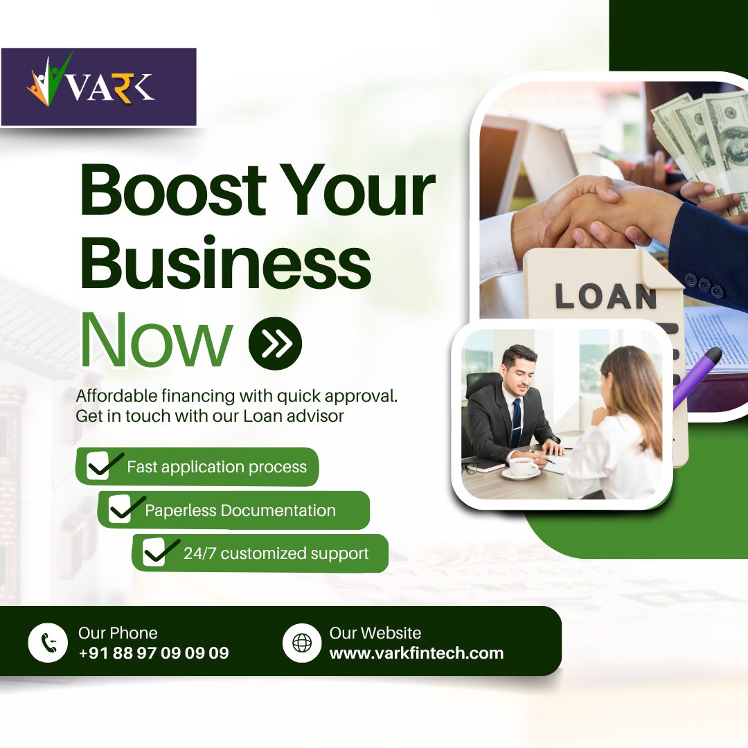 VARKGROUP's tweet photo. Running a business comes with challenges — but managing cash flow shouldn’t be one of them

✔️ Fast Loan Approvals
✔️ Flexible Tenure Options
✔️ Collateral-Free Loans
✔️ Minimal Documentation
✔️ Customized Loan Amounts Based on Your Business Needs

#LoanServices #Fastapproval https://t.co/WvgRPvemTI