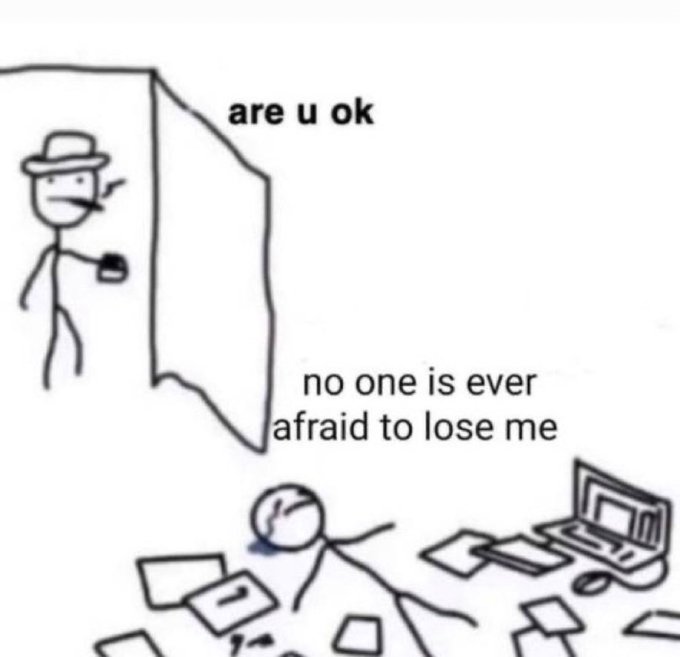 not even afraid of losing myself