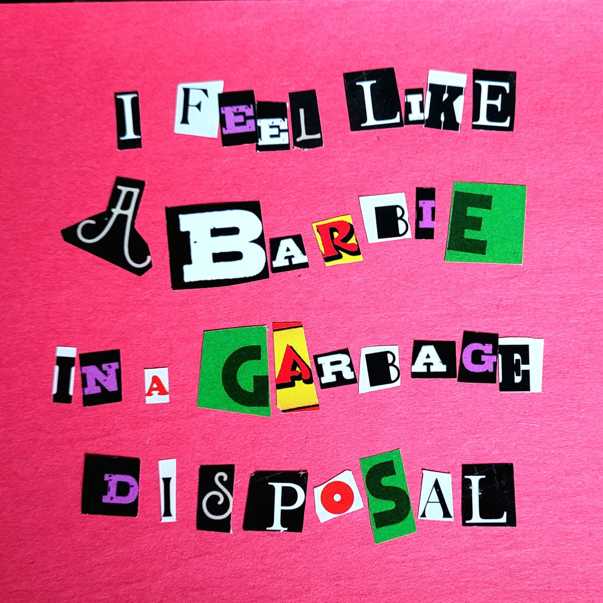 petermorgan1234's tweet photo. "I FEEL LIKE A BARBIE IN A GARBAGE DISPOSAL" OUT NOW https://t.co/GDwrMyjySa