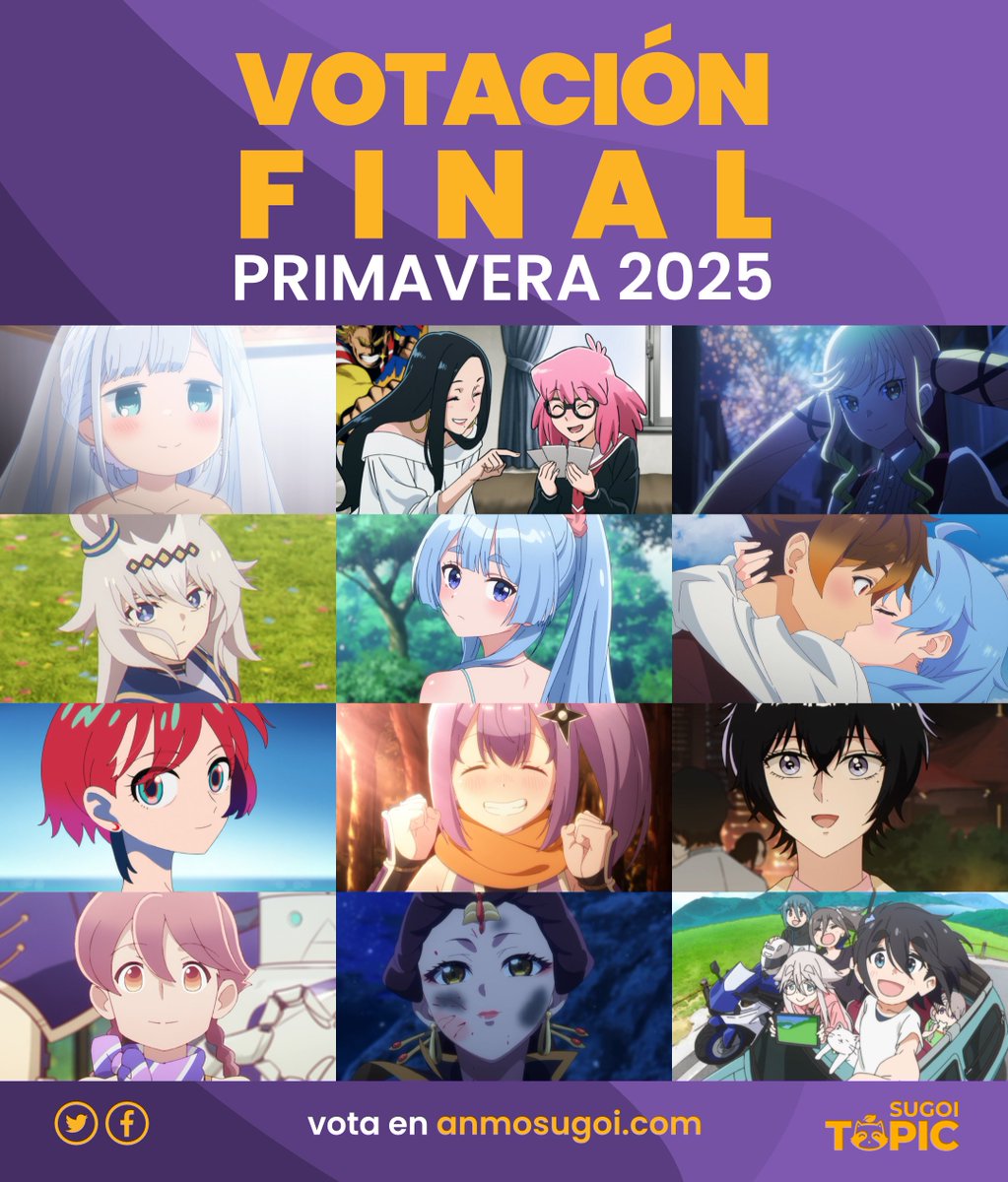 ¡VOTACIÓN FINAL!

La votación para el ranking final de la temporada de PRIMAVERA 2025 está por terminar.

🗳️Participa de la votación ingresando a:
a.sugoi.news/08l03

Nota: Los resultados se revelarán el 5 de julio.