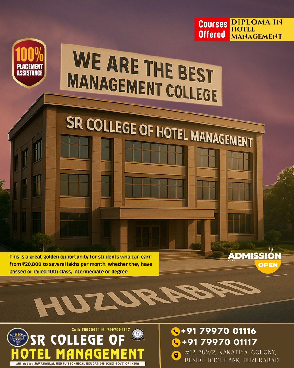 SR College (@sr_hotelmanage) / Posts / X