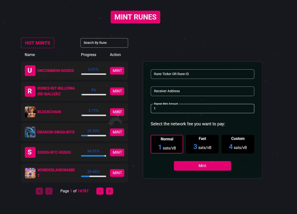 🟪 Seeing the new flat fees for minting Runes on other platforms? We have a better way. |  看到其他平台新的符文铸造固定费用了吗？我们有更好的方法。

At Universe, we reward our community. If you hold just 1 DMT-$RUNEZERO token, you unlock ZERO service fees on all Runes mints.