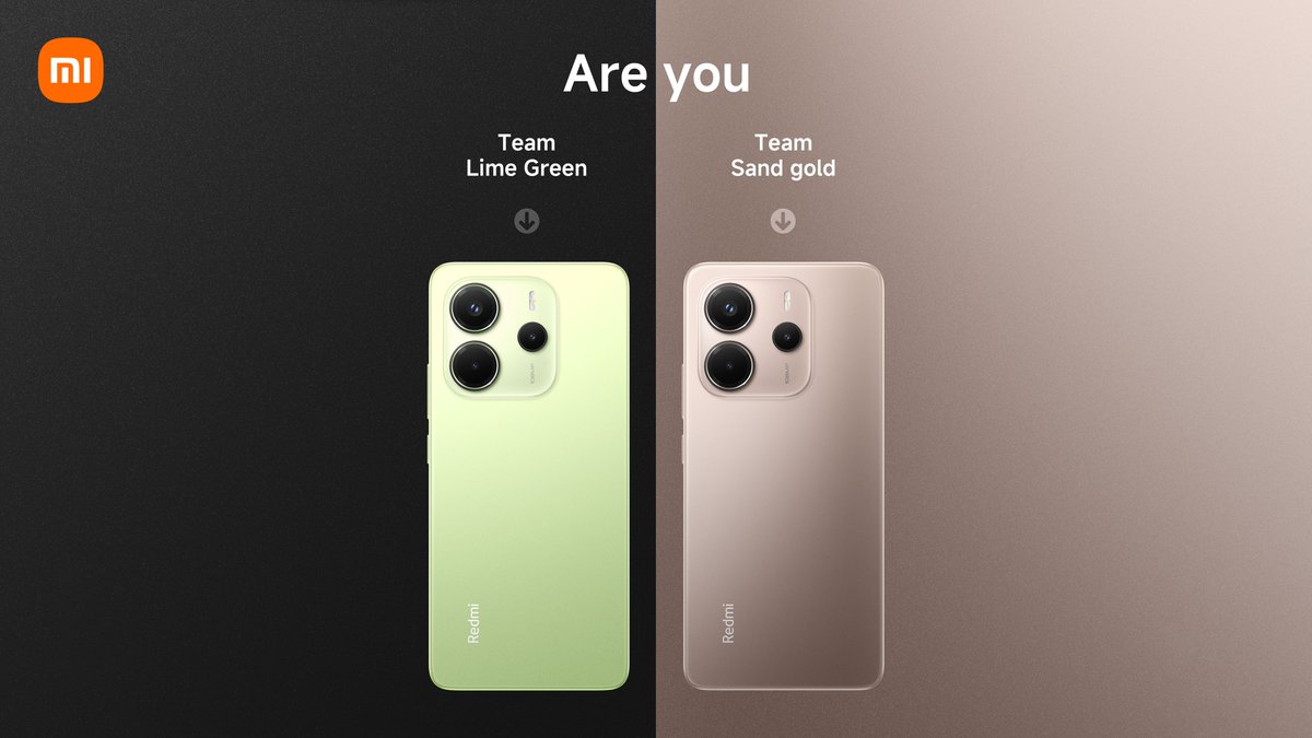 Xiaomi_Pakistan's tweet image. Two shades. One choice. 💚✨
Are you Team Lime Green or Team Sand Gold? Drop your pick.
#RedmiNote14