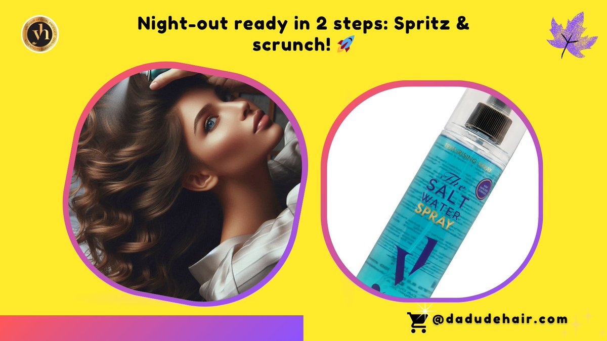 DaDudeyounghair's tweet image. Night-out ready in 2 steps: Spritz &amp;amp; scrunch! 🚀 No heat, no hassle, just effortless texture.  ✨🌟
#ChicAndSimple #TousledPerfection #gamechanger