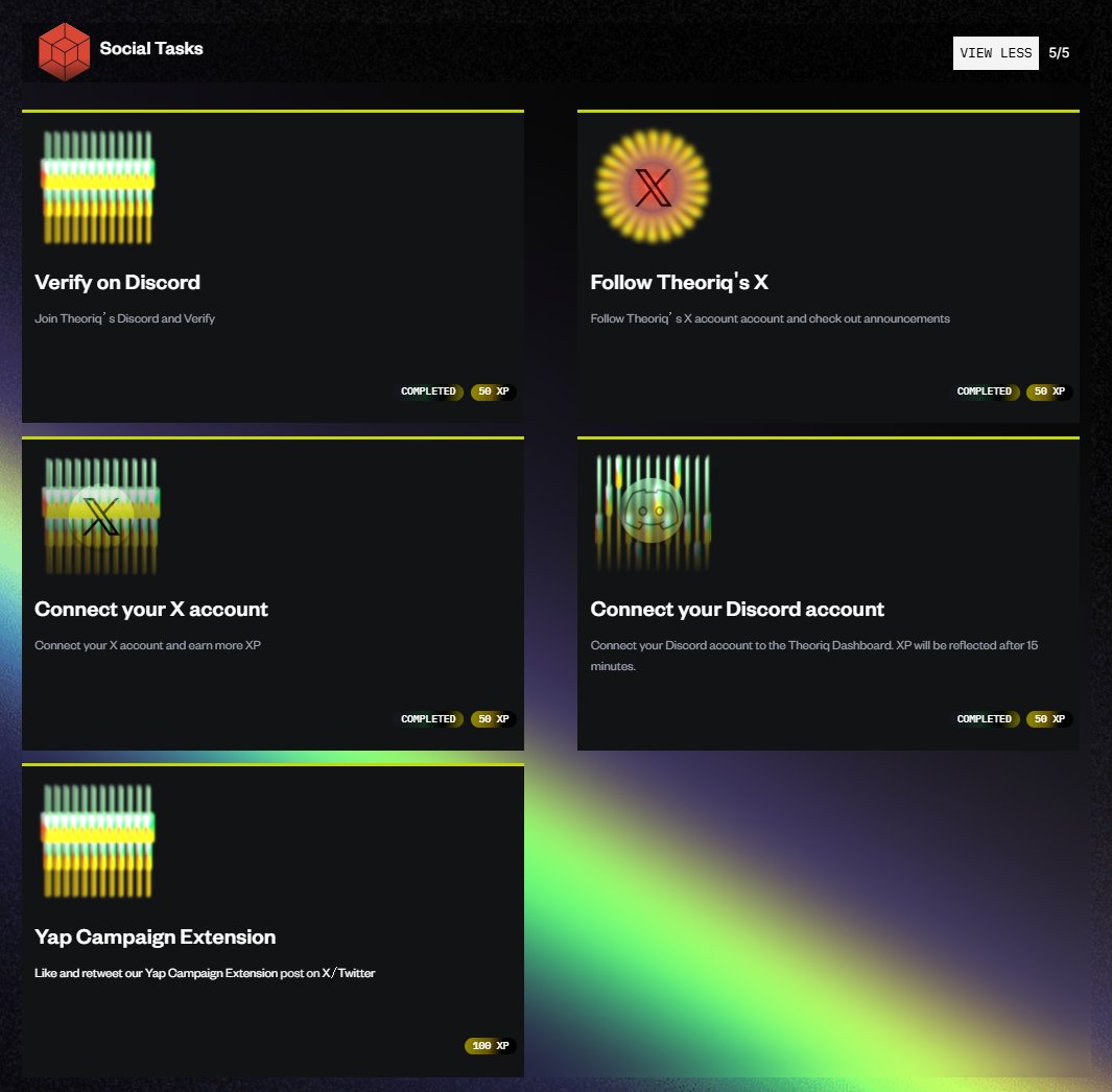 工作室大佬 <a href="/z1z1z1z1_/">z1.</a> 哥又来按头我做任务了🤪
Theoriq <a href="/TheoriqAI/">Theoriq</a> 测试网任务更新一个新的社交任务
兄弟们也速速跟上，Theoriq 的尿性就是随时关
今天验证的很顺利，转完推就验证成功
👉传送门：quests.theoriq.ai/?r=S9uYMSNX