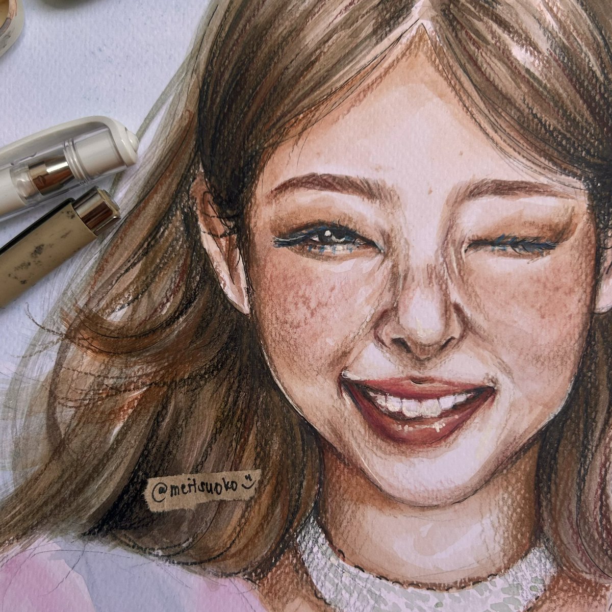 meitsuoko's tweet photo. #THISISFOR Nayeon! 🩵

Excited for TWICE’s comeback 🤩🩷🧡

@JYPETWICE #트와이스 #TWICE
#나연 #NAYEON #ナヨン
#artph #watercolor https://t.co/bJvr0yVqFs