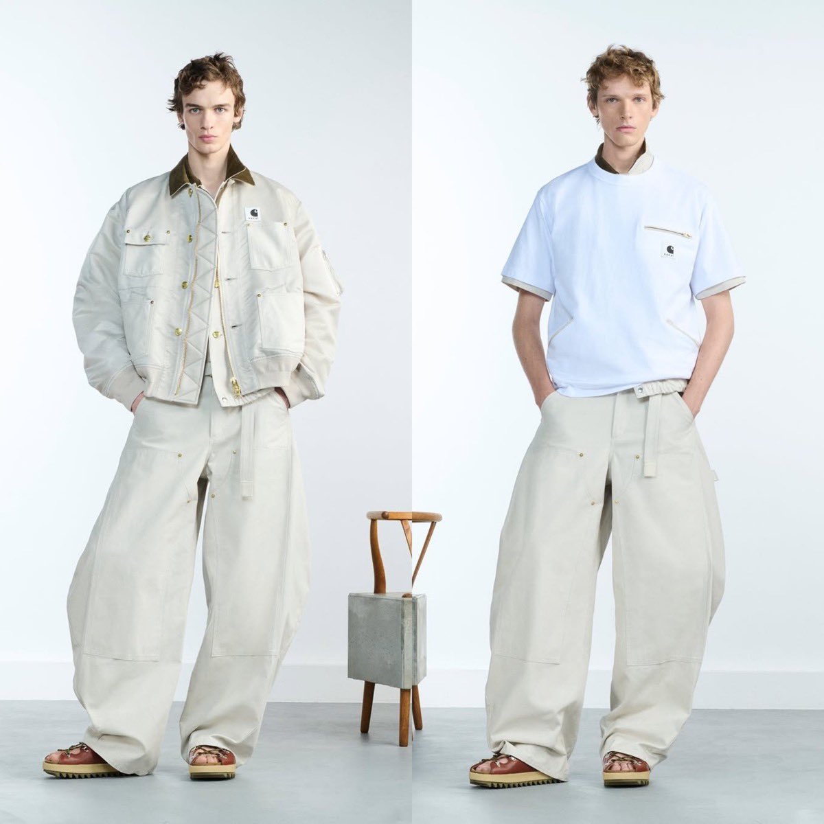 JustFreshKicks's tweet photo. sacai x Carhartt WIP SS26 😮‍💨 https://t.co/03dSgGzx98
