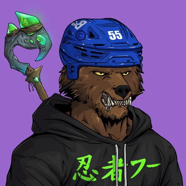 Last week I won this great looking piece of art in a rumble game in <a href="/Ninja_fu_/">Ninja_Fu / MystBearNFT / $SUMO</a> discord server! 

It’s a MystBear NFT
Artwork by: <a href="/zap7seven/">ZAP7</a> 

Mint one here: ninjafu.ca/mb/mint
Only 310 left to mint out of 1111

discord.gg/VKYEywM4yD

#Crofam $SUMO
