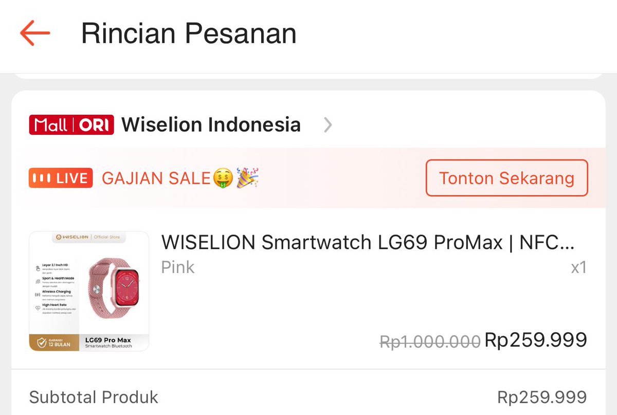 marstayshine's tweet photo. HELP RT 

Jual Smarthwatch merek WISELION LG69 ProMax ( warna pink ) 🩷

Baru beli bulan kemarin, alasan dijual aku kurang sreg sama warnanya. 

Masih ada BOX dan lengkap yah.
Boleh nego silahkan berapa aja tapi jangan turun bgt😢 

Please ketuk DM aku yaaa🙂‍↔️

#wts #jam https://t.co/lnO10JkURA