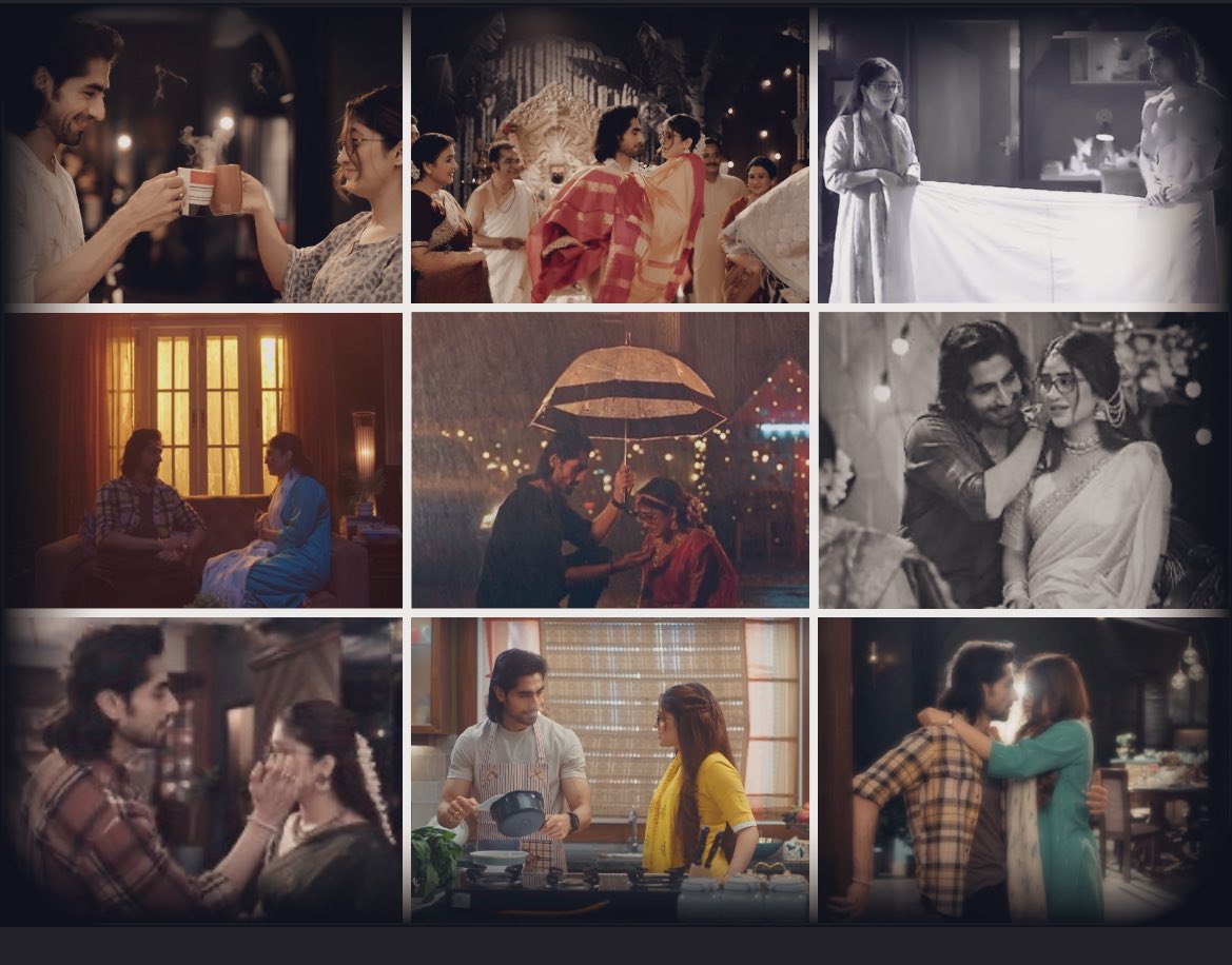 Rishree ,they’re the entire vibe of an old desi romantic novel. the kind of love you’d find between the yellowed pages of a forgotten desi novel—timeless, tender, and deeply felt.” Every frame in this collage feels like poetry written with love and longing. 🤍🦋🪷
#Rishree #Balh4