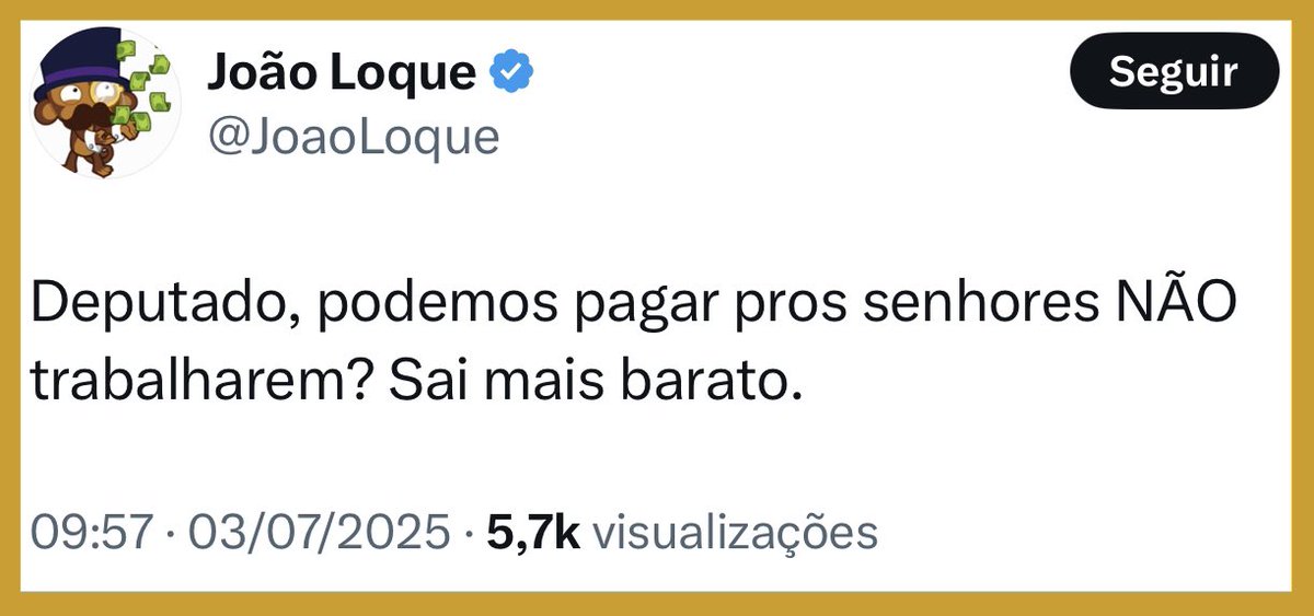 Há comentários que merecem moldura!
Nunca havia visto este perfil, mas achei esta indagação top demais!