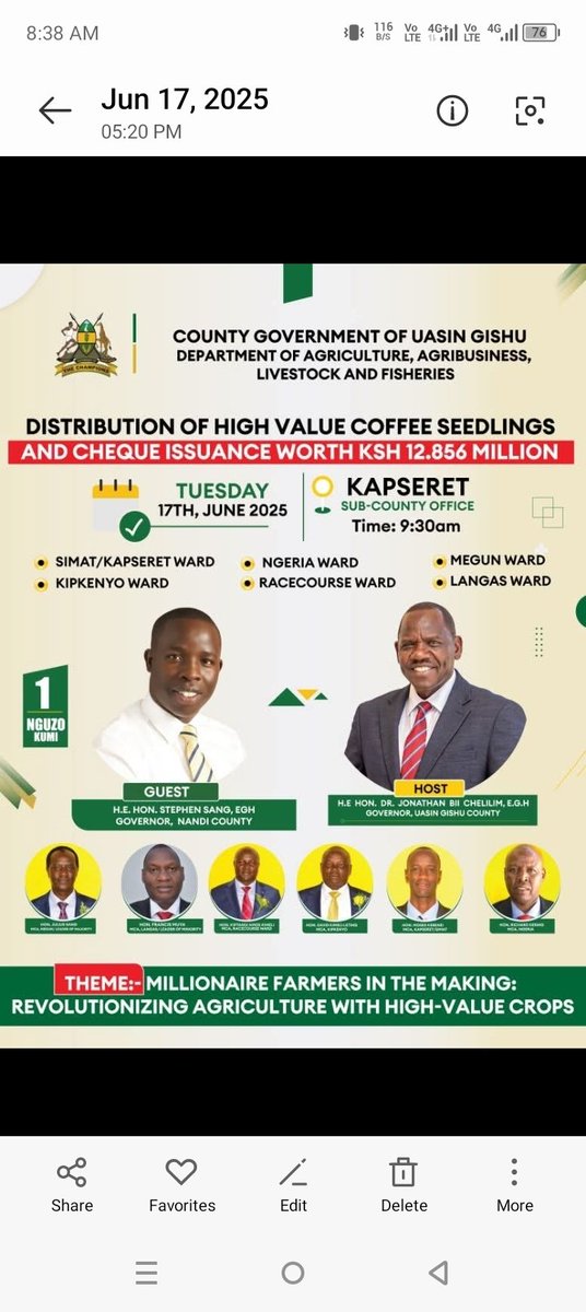 KoechGK's tweet photo. @EACCKenya This smells like a conduit for stealing taxpayers money. What/which are High grade coffee seedlings? How many seedlings were procured and at what cost? Is there one by one accountability on the seedlings distributed? Any studies to show the varieties grow In the zones? https://t.co/vZtgOBRojx