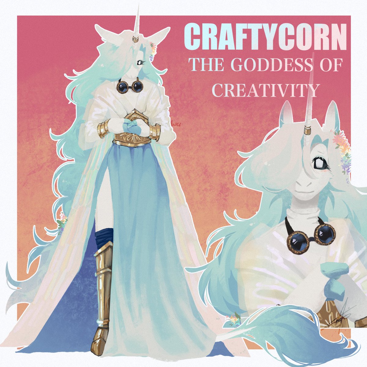 SubarukunUwu's tweet image. Behold; #Craftycorn 🩵🎨✨

#SmilingCrittersAU