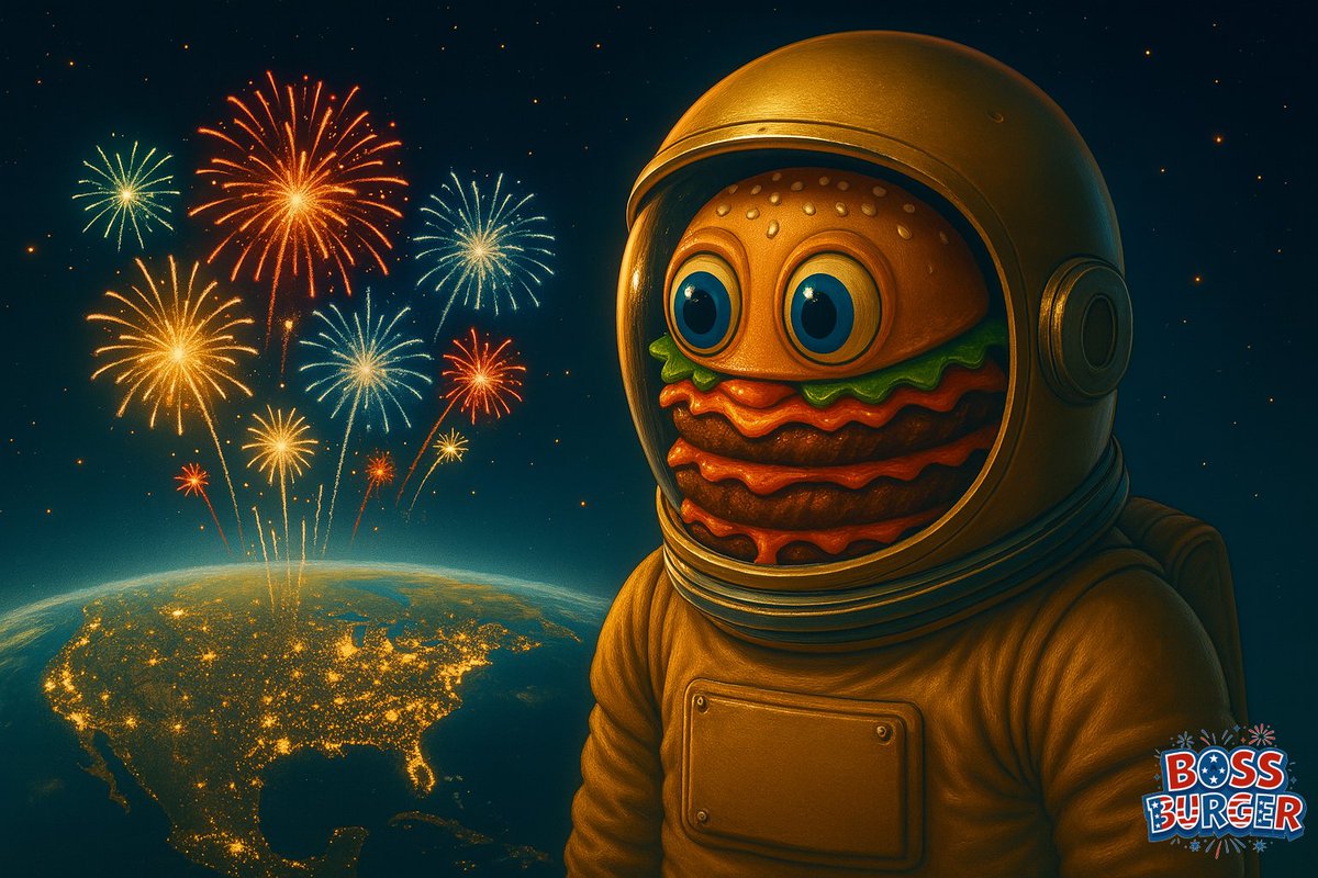 Even from orbit, the flavor is undeniable. 
AstroBurger salutes the stars &amp; stripes from space.👨‍🚀🍔
Happy 4th of July, Earthlings! 🌎🎆
#FourthOfJuly #BossBurger #SpaceSnack
