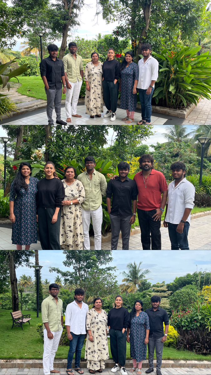 Todays click❤️✨
#MookuthiAmman2 pollachi schedule wrapped up💥
They stayed in our resort &amp; it was so amazing 💌 🪄
#Nayanthara #VigneshShivan