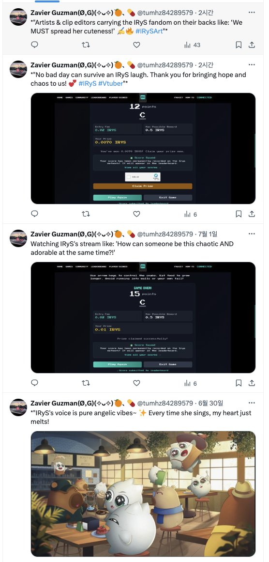 Now the fuc*ing AI generated sucks are copying our #IRyS tweets.
Please report them as spam account.
Account ID: <a href="/tumhz84289579/">Zavier Guzman(Ø,G)(✧ᴗ✧)🍊、💊</a> 
Why do we just see their abusings? Just report them and get rid of ai-generated shits.