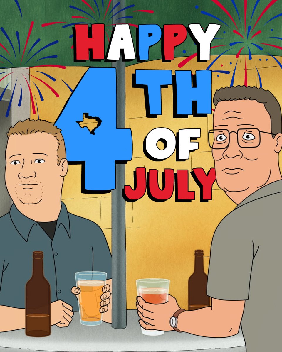 kingofthehill's tweet image. BBQ, Fireworks, and #KingOfTheHill returning in ONE MONTH. Happy 4th of July!