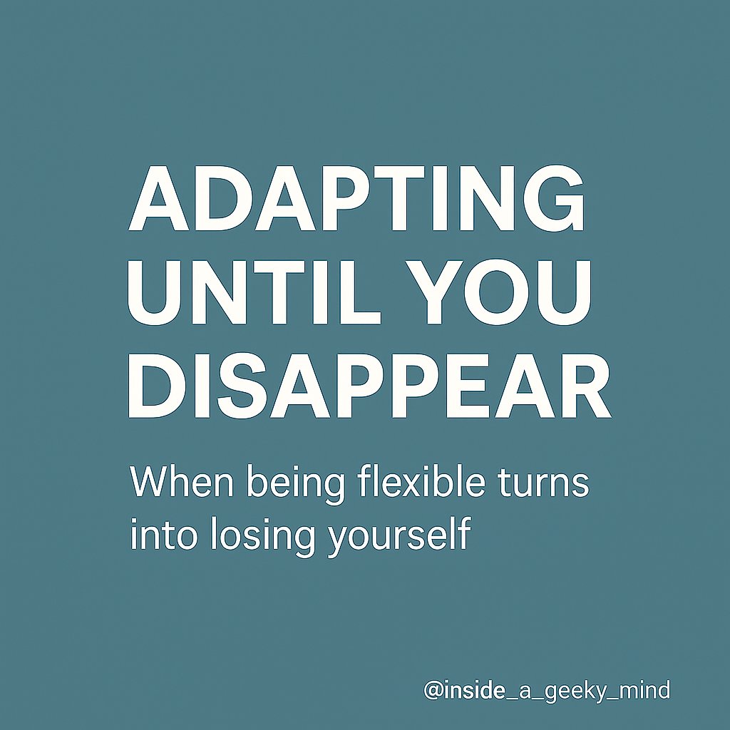 SteefColaris's tweet image. Adapting Until You Disappear
The quiet cost of being the flexible one, again and again
Some minds adapt fast.
They sense what’s needed, they step in, they fill the gap.
They become the workaround.
The translator between chaos and structure.
The one who always makes it work -…