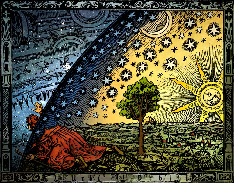 Siempre me ha encantado el 'Grabado Flammarion'. 
Aunque su apariencia medieval nos puede confundir, en realidad apareció en un libro del siglo XIX. Más allá de esto, me parece una imagen genial para motivarnos a descubrir cómo funciona el mundo y cuál es la verdadera realidad.