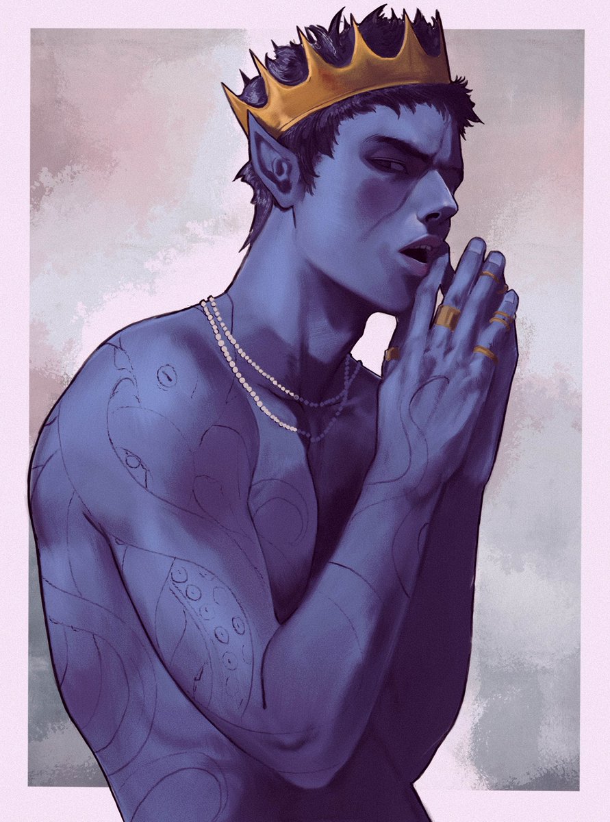 Recent artfight revenge piece. His name is Captain Vanagloria and he belongs to <a href="/gaerss_/">gaerss • find me on bsky</a>  (over on Bluesky and Instagram) #artfight2025 #TEAMFOSSILS