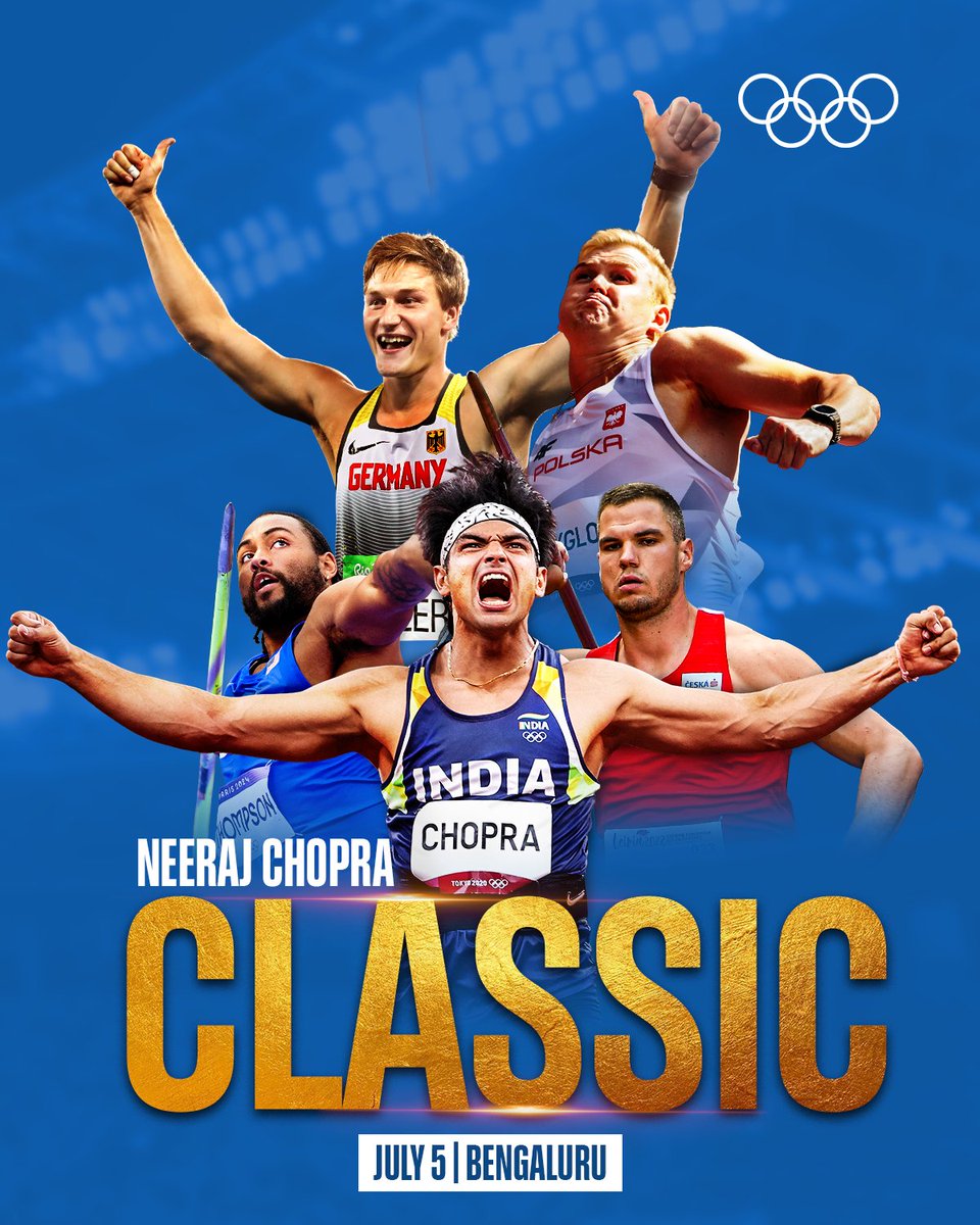 Global Javelin Stars, One Indian Stage. 🤩

Witness global rivalries, homegrown heroes, and gravity-defying throws. Don’t miss this clash of champions. 💪

#NeerajChopraClassic