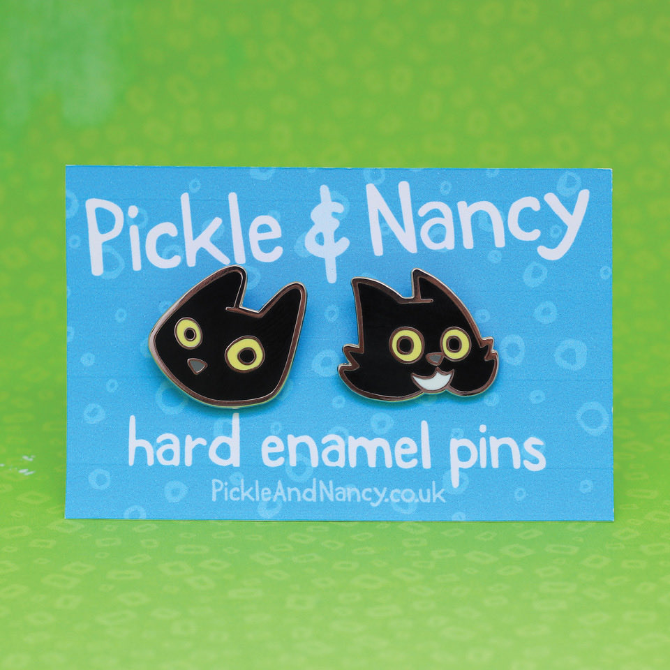 PickleAndNancy's tweet image. 🎁 Looking for a sweet gift for a cat loving friend? Then check out the Selective Offers section in our Etsy shop! It contains birthday cards, gifts and wrapping paper at attractive prices, including these cute hard enamel pins tinyurl.com/z3xby42j 🎉