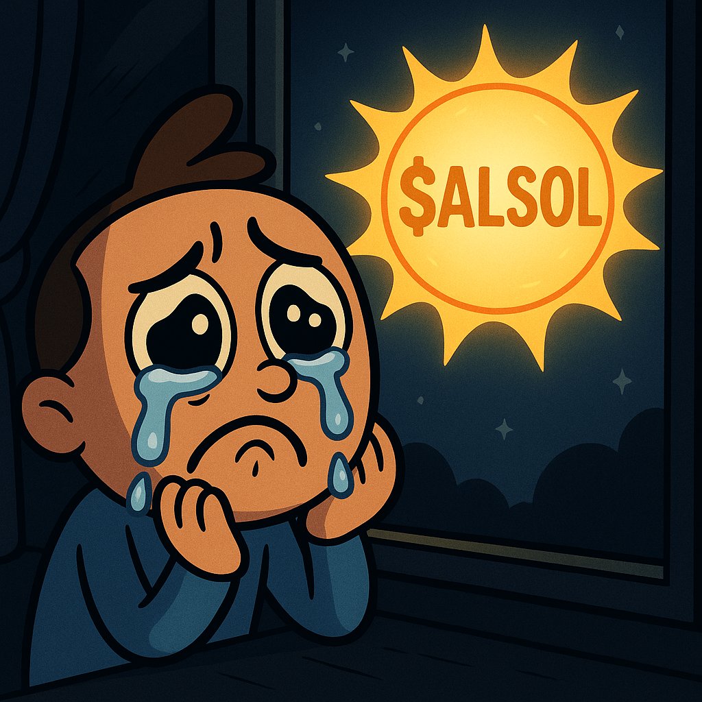 TheAlpha_0x's tweet photo. Me watching $ALSOL explode while still “thinking about it” 😩☀️📈
Don’t be that guy… GET IN NOW before it’s too late!
🔥 $ALSOL2:
9rkWcFdnnSTF5JoU674faq5Lx2xhd9ZNZtnXF7m7xFHX
🔥 $ALSOL1:
2gtYPiTJerBWjKqA97ponWHU9yymWC4GUoiP9Qrbi4rh
X: @ecosia50
#Solana #ALSOL #CryptoGem https://t.co/ytzoaOwA21