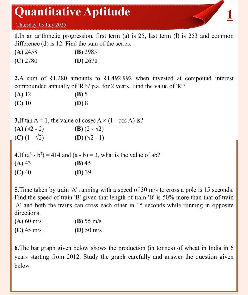 cematerial's tweet image. Quantitative aptitude practice excercise for competitive exams...
#quantitativeaptitude #competitiveexams