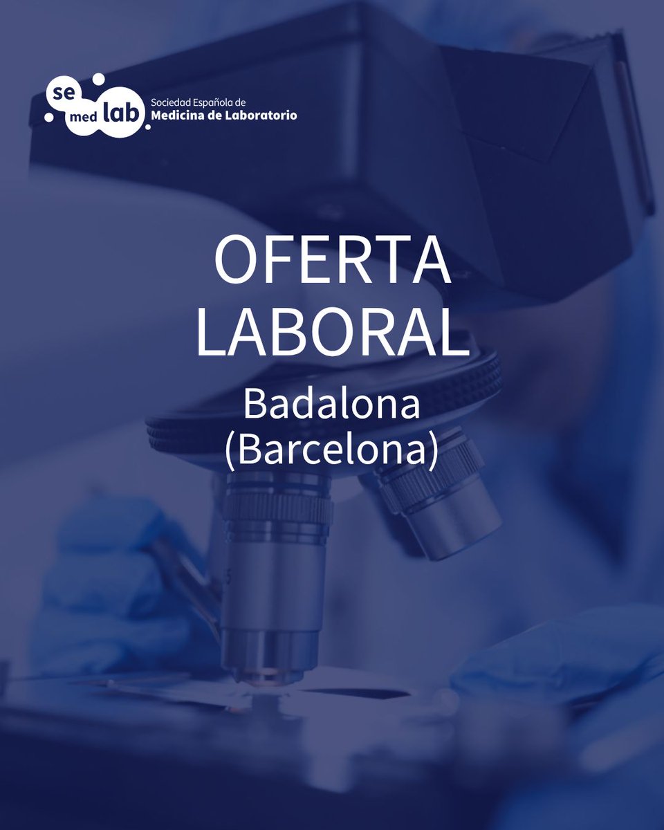 OFERTA LABORAL EN BADALONA ‼️ 💼 

Incorporación inmediata 📢 

El Hospital Universitari Germans Trias i Pujol precisa incorporar un/a Facultativo/a especialista en Análisis Clínicos o Bioquímica Clínica en Badalona. 

Más información ➡️ buff.ly/KyIRJry