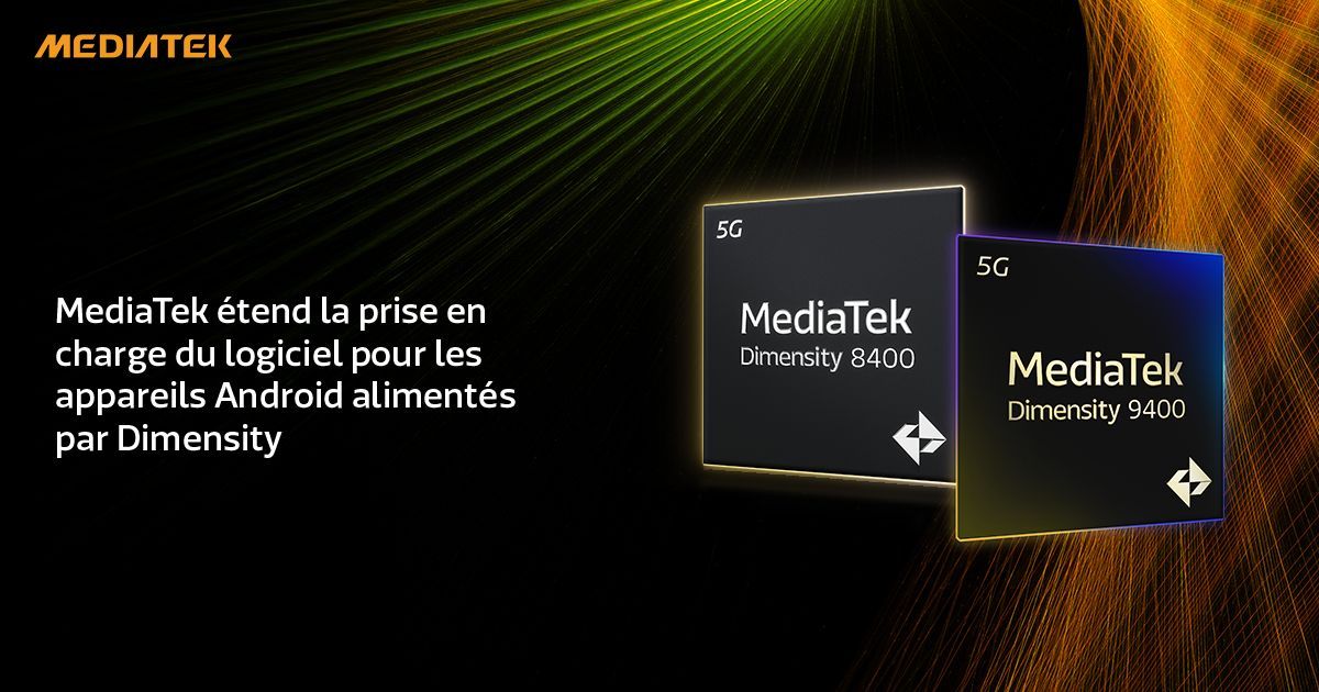 MediaTekFrance's tweet photo. 🔐 MediaTek étend le support logiciel, offrant jusqu'à huit ans de mises à jour du système d'exploitation et de sécurité #Android pour les téléphones construits sur #Dimensity9400, #Dimensity8400, et les futurs chipsets phares. https://t.co/Mx2kpBfKW1