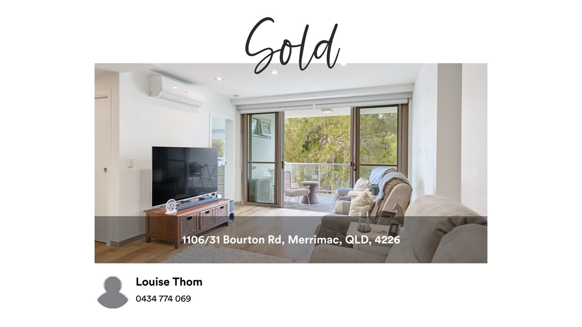 🛌 2 🛀 2 🚘 1
📍 1106/31 Bourton Rd, Merrimac, QLD, 4226

Our agent’s latest sale on RateMyAgent

rma.reviews/223fxoeed3t7

...
#ratemyagent #realestate #Performance_Realty_Group