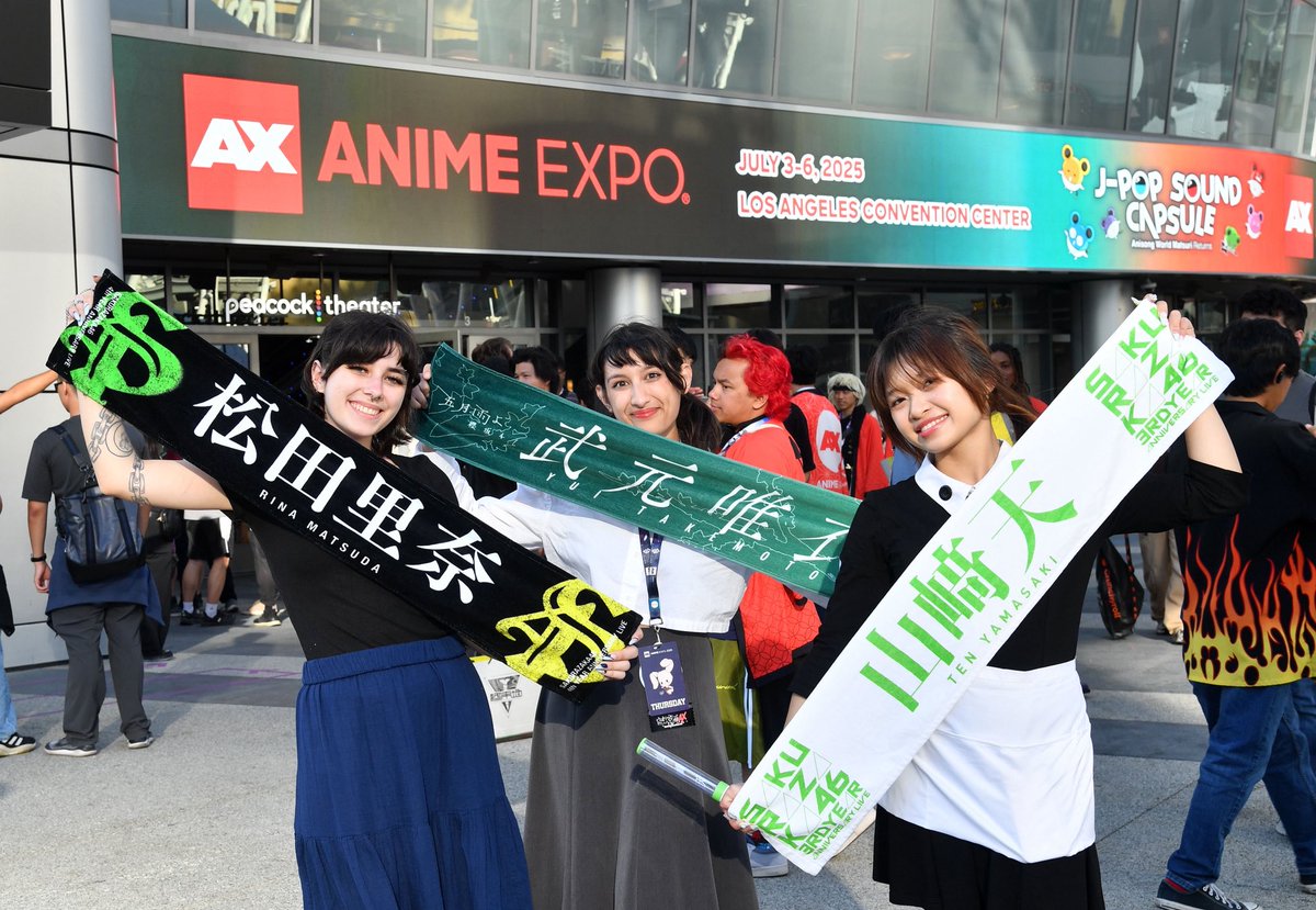 LALIVE's tweet image. That’s a wrap on day 1️⃣ of @AnimeExpo at L.A. LIVE! Feeling the incredible energy of the anime community at #AX2025 and we can’t wait to see what these next few days has in store! 🤩