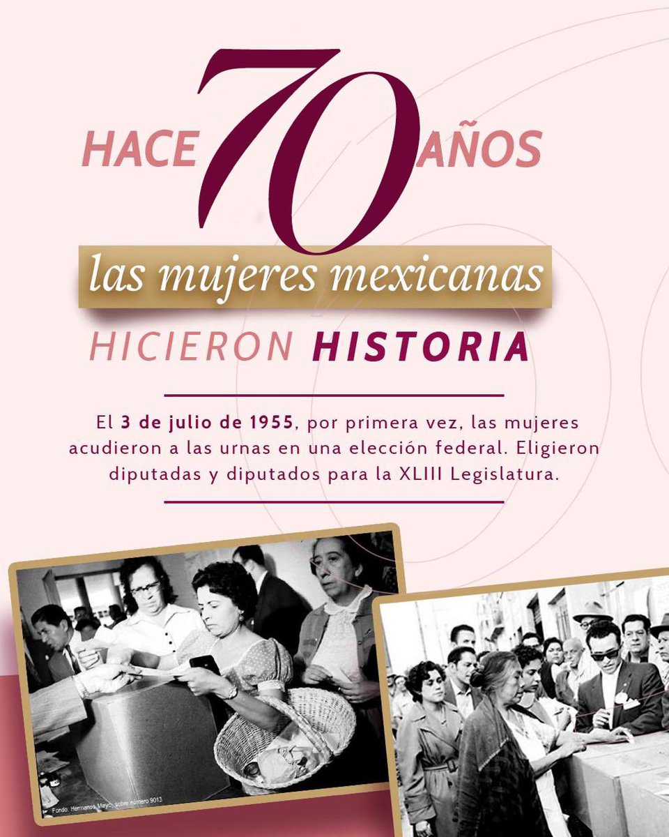 Hace 70 años, las mujeres mexicanas votaron por primera vez. Ese día cambió la historia de México. Desde el Senado, me sumo a las luchas que ellas encabezan. #VotoFemeninoEnMéxico #JREsMorena #TengoSueñosParaTamaulipas