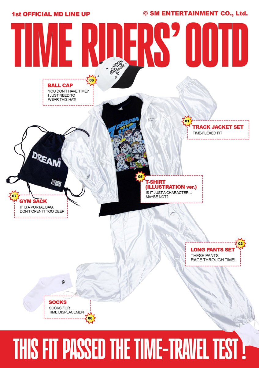 NCT DREAM POP-UP 'TIME RIDERS' 1st OFFICIAL MERCHANDISE DETAILS