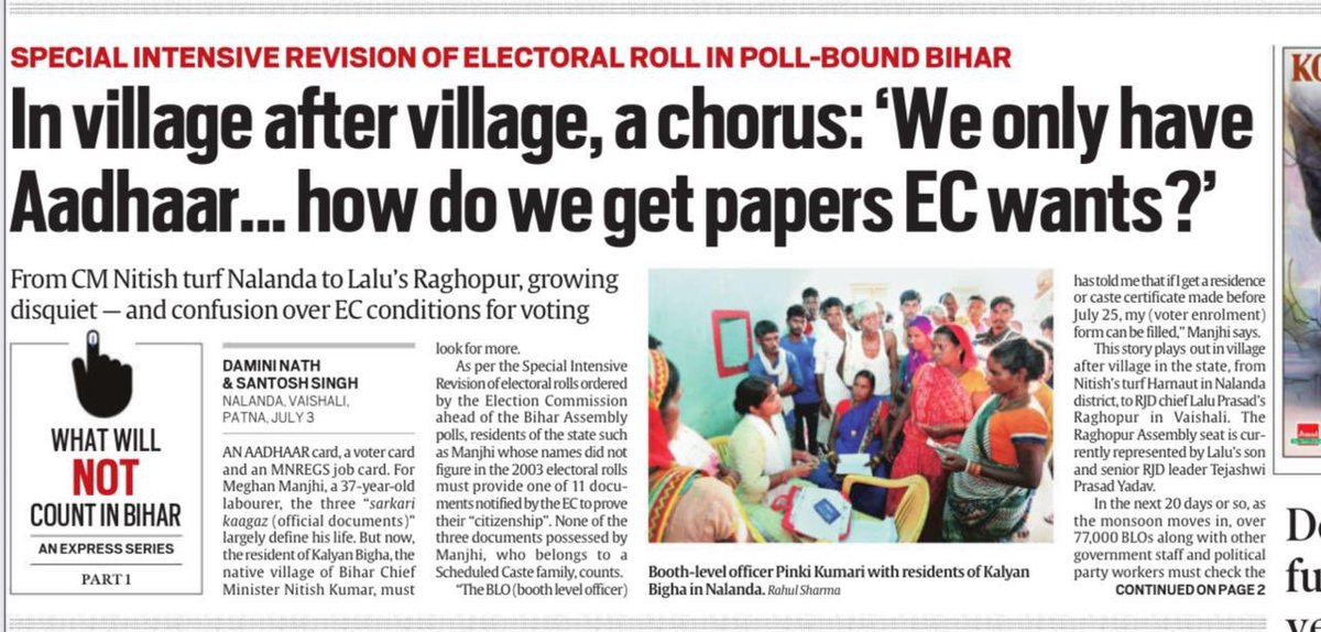This government specialises in giving people hell. 

The SIR is a sinister exercise to deprive lakhs of voters of their franchise. The unnecessary haste, and their absolute refusal to address genuine concerns raised by the Opposition, points to this being a clear effort to