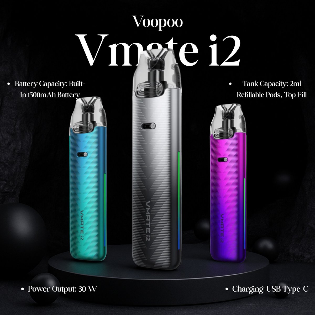 🎯 The compact king is here – Voopoo VMATE i2 Pod Kit! ✔️ 1200mAh power ✔️  Type-C Fast Charge ✔️ Leakproof & beginner-friendly 🎁 Comes with FREE 10ml  E-liquid! 🔗 https://t.co/KPS4rcDhBO #VoopooVMATEi2 #