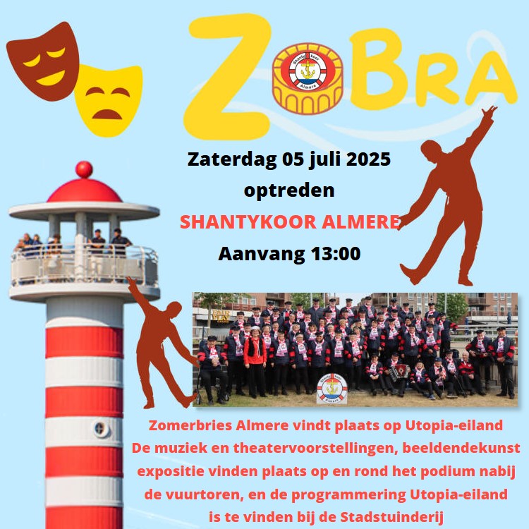 jvtcenter's tweet photo. Theater en Muziekfestival vrijdag 04, 05 en zondag 06 juli UTOPIA-EILAND, U komt toch ook? #zobra , #zomerbriesalmere , #zomerbries , #shantykoor , #shantykooralmere , #gezellig https://t.co/9v0NKj3HZx