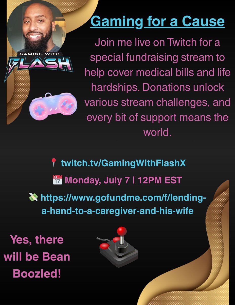As I said, here is all the information for Monday's fundraiser stream. It is going to be a 24 hour stream, at least. Thank you all again for the kind words to this point.