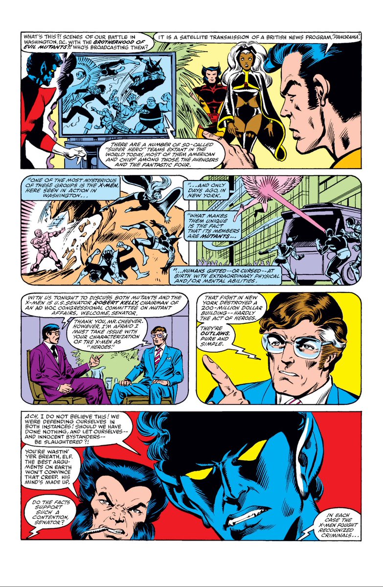 balvog's tweet image. X-Men #158 (1963)
Senator Kelly continues to push his anti-mutant agenda, so with help from Carol Danvers, the X-Men break into the Pentagon to destroy any info the government has on them.
They fight Rogue and Mystique along the way.