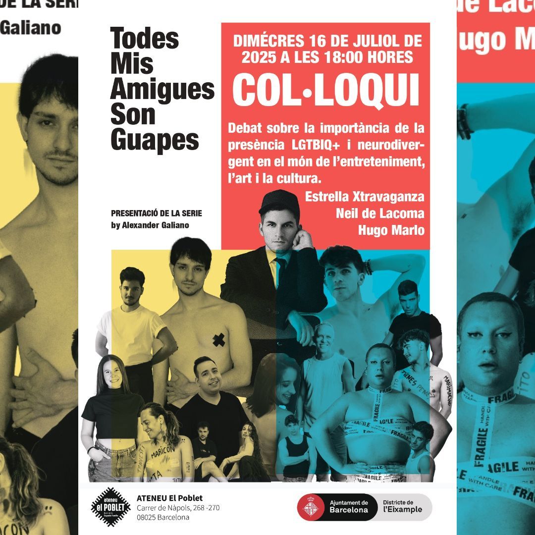 ☀️ Dimecres 16 de juliol a les 18:00 h, Col·loqui sobre la visibilitat lgtbiq+ i neurodivergent a la industria de l’entreteniment, l’art i la cultura. 

Organitza: Tiresias