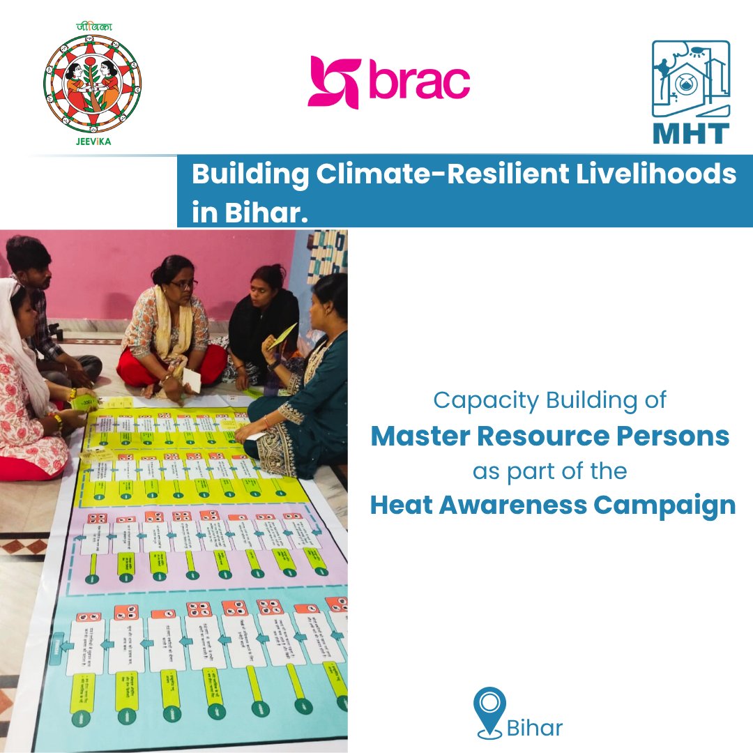 Capacity Building of Master Resource Persons in #Bihar! 

As an integral part of the ongoing Heat Awareness Campaign, 45 Master Resource Persons (MRPs) in #Gaya and #Patna have been trained to lead heat awareness campaign, engage Self-Help Groups (SHGs), and build