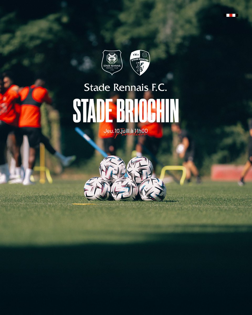Stade Rennais F.C. (@staderennais) on Twitter photo 🔜 𝗦𝗥𝗙𝗖 𝘃𝘀. <a href="/StadeBriochin/">Stade Briochin</a>
🕓 Jeudi 10 juillet, 11h
🌱 La Piverdière
🎟️ Ouverture de la billetterie demain à 12h 🔜 𝗦𝗥𝗙𝗖 𝘃𝘀. <a href="/StadeBriochin/">Stade Briochin</a>
🕓 Jeudi 10 juillet, 11h
🌱 La Piverdière
🎟️ Ouverture de la billetterie demain à 12h