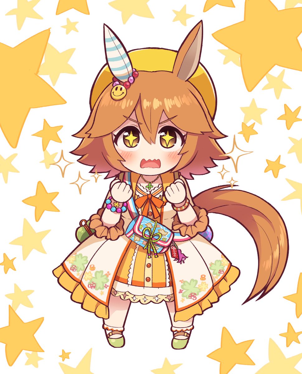 Too lovely and happy Fungyaro umamusume Matikanefukukitaru.
You can get her easily because her rarity is 1★.
So train her RIGHT NOW, feel and enloy Fungyaro.
#umamusume